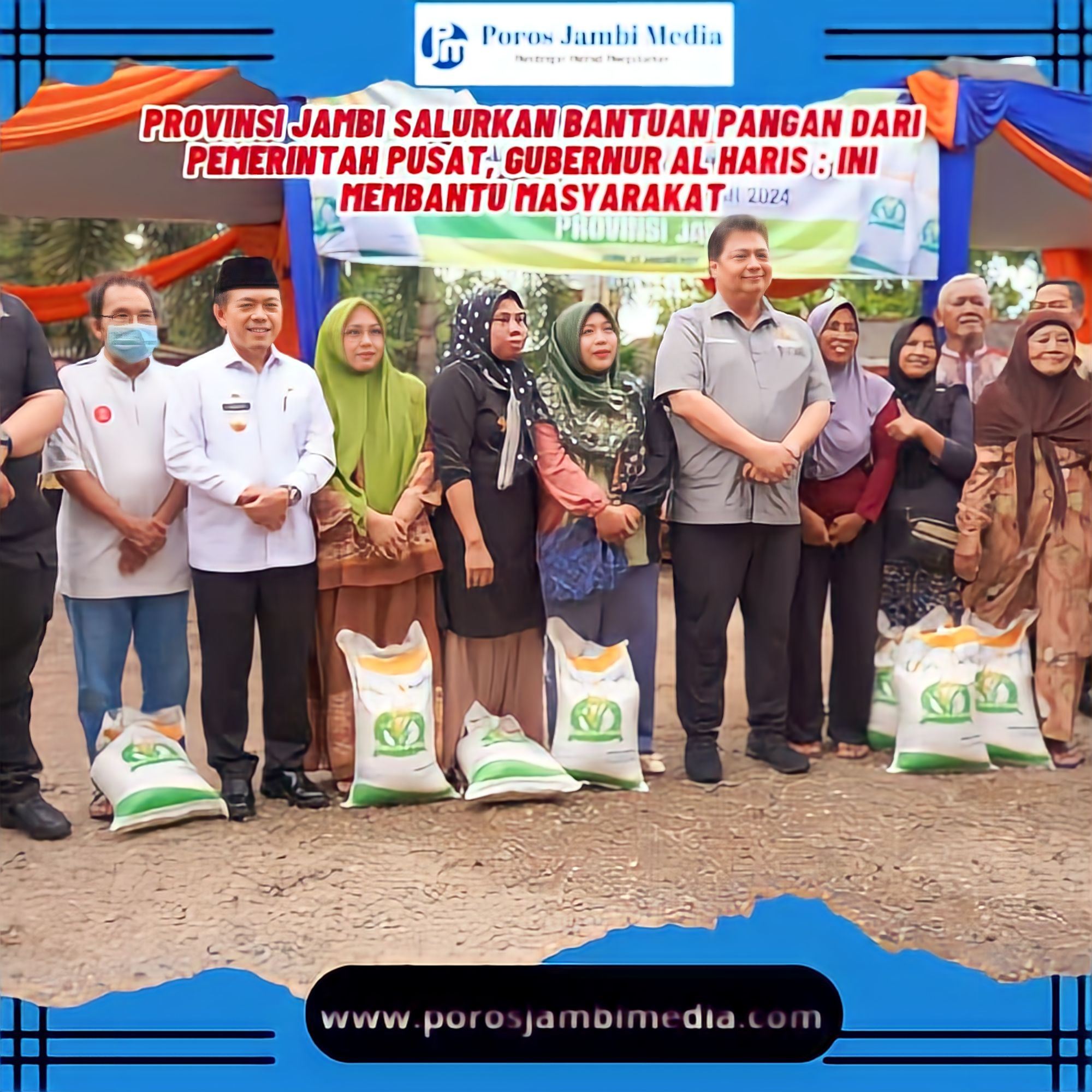 Provinsi Jambi Salurkan Bantuan Pangan dari Pemerintah Pusat, Gubernur Al Haris : Ini Membantu Masyarakat 1706365227823