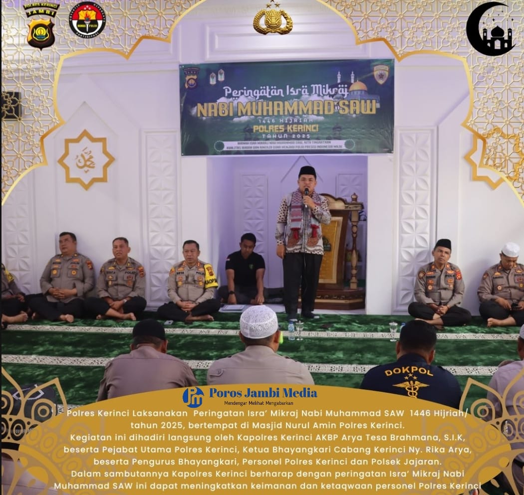 Polres kerinci Semangat Tingkatkan Kualitas Ibadah dan kinerja Dalam rangka memperingati Isra' Mi'raj 1446 H IMG-20250131-WA0002