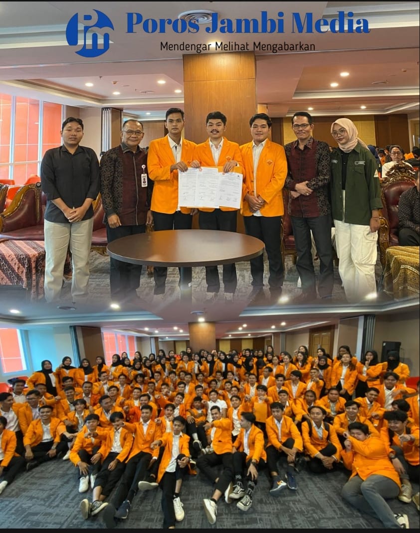 Rektor UNJA Prof. Dr. Helmi, S.H., M.H, Lantik Presma dan wapres serta pengurus BEM Periode 2025/2026. IMG-20250318-WA0016