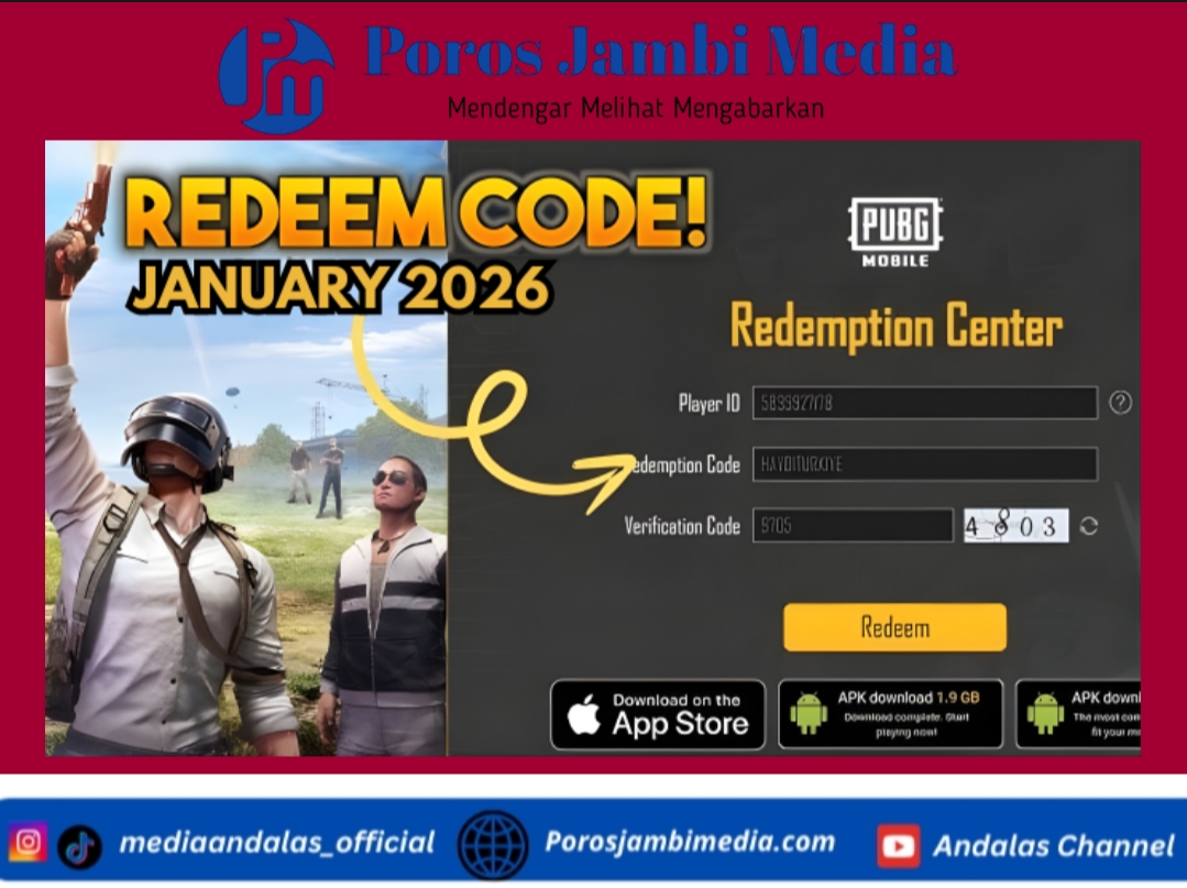Update Kode Redeem PUBG Mobile Januari 2026, Hadiah Bumble Bee Set hingga UC Gratis Screenshot_2026-01-02-10-47-02-13_dba69a5e82e939c3ddef13f99a115ca3